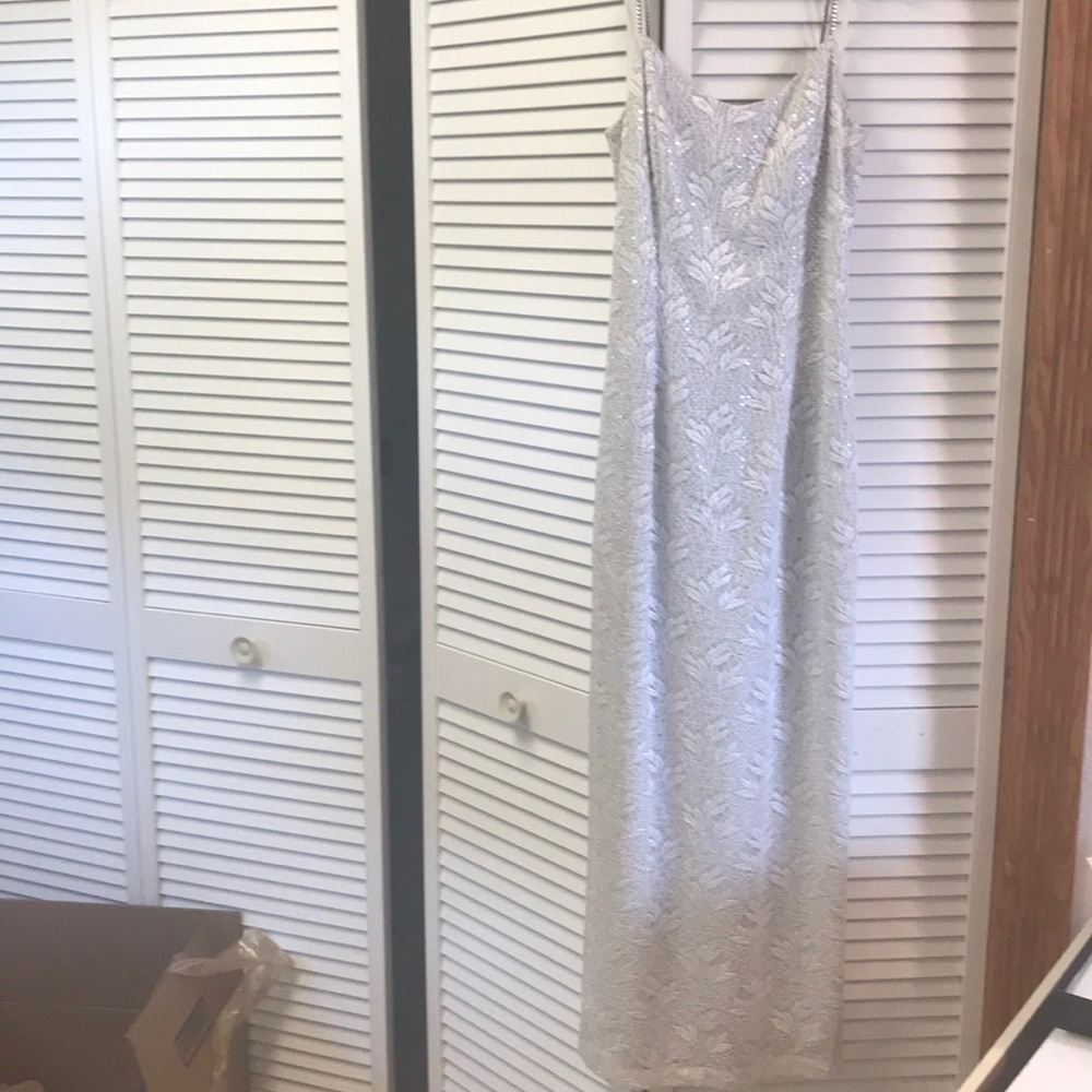 White evening gown